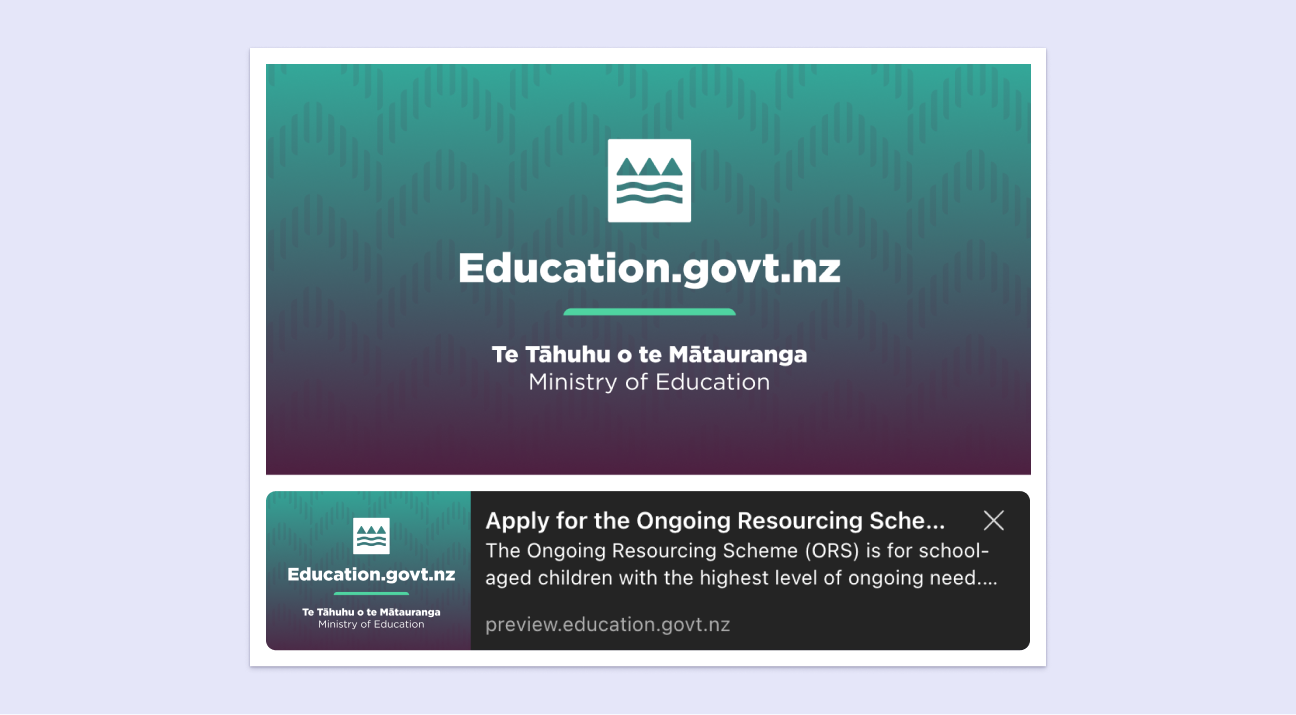 Concept designs featuring patterns and the ministry of education name and logo